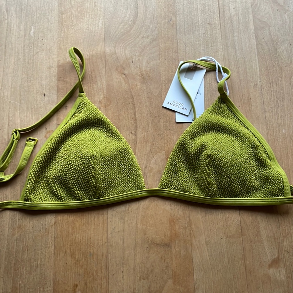 Good American Scrunch Bikini Top